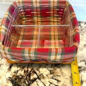 Little Bin Basket with Orchard liner and protector.